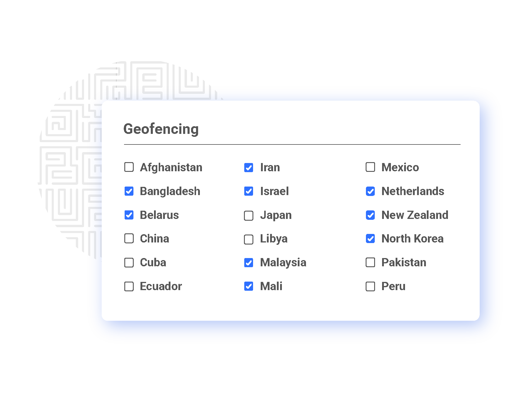 Product creative of geofencing